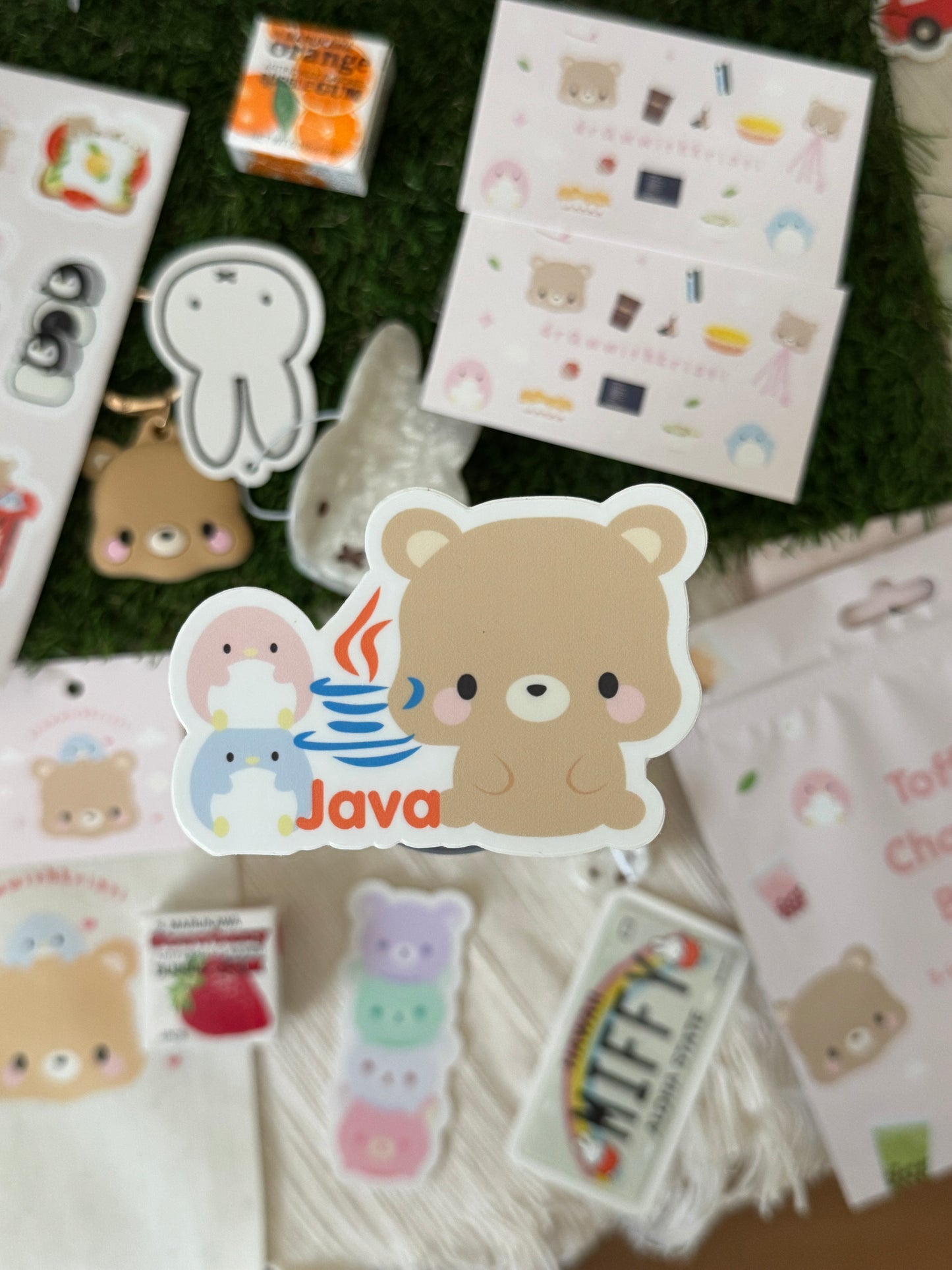 Klarer Vinyl-Aufkleber für Java-Programmierung – Toffee, Butter und Bloo | Geschenke für Programmierer, Entwickler, Programmierer | Informatik | Web-Entwickler