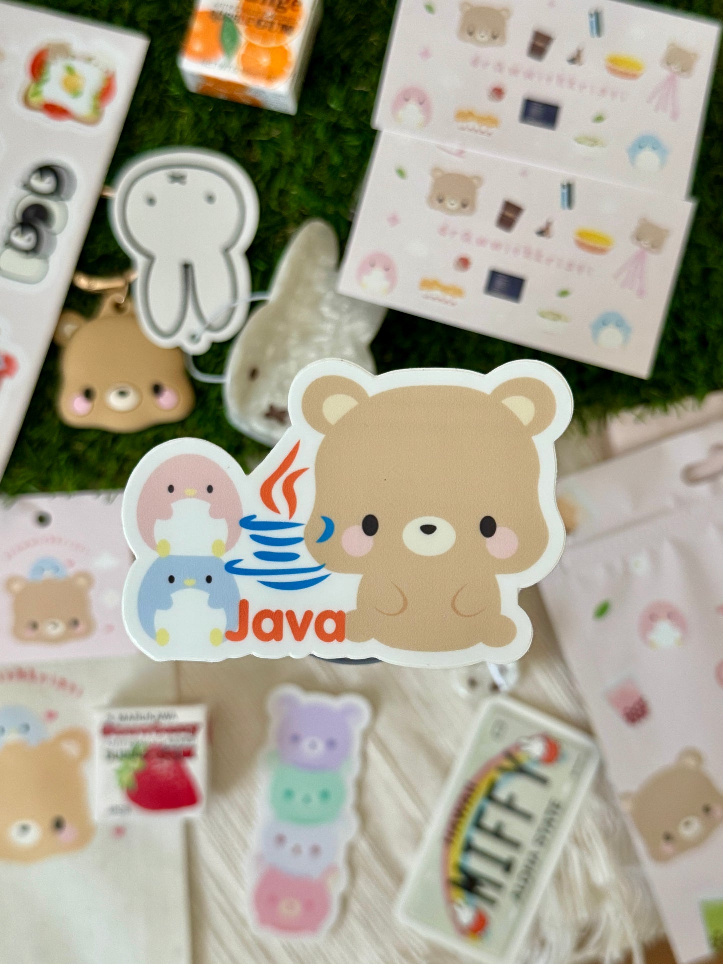 Klarer Vinyl-Aufkleber für Java-Programmierung – Toffee, Butter und Bloo | Geschenke für Programmierer, Entwickler, Programmierer | Informatik | Web-Entwickler