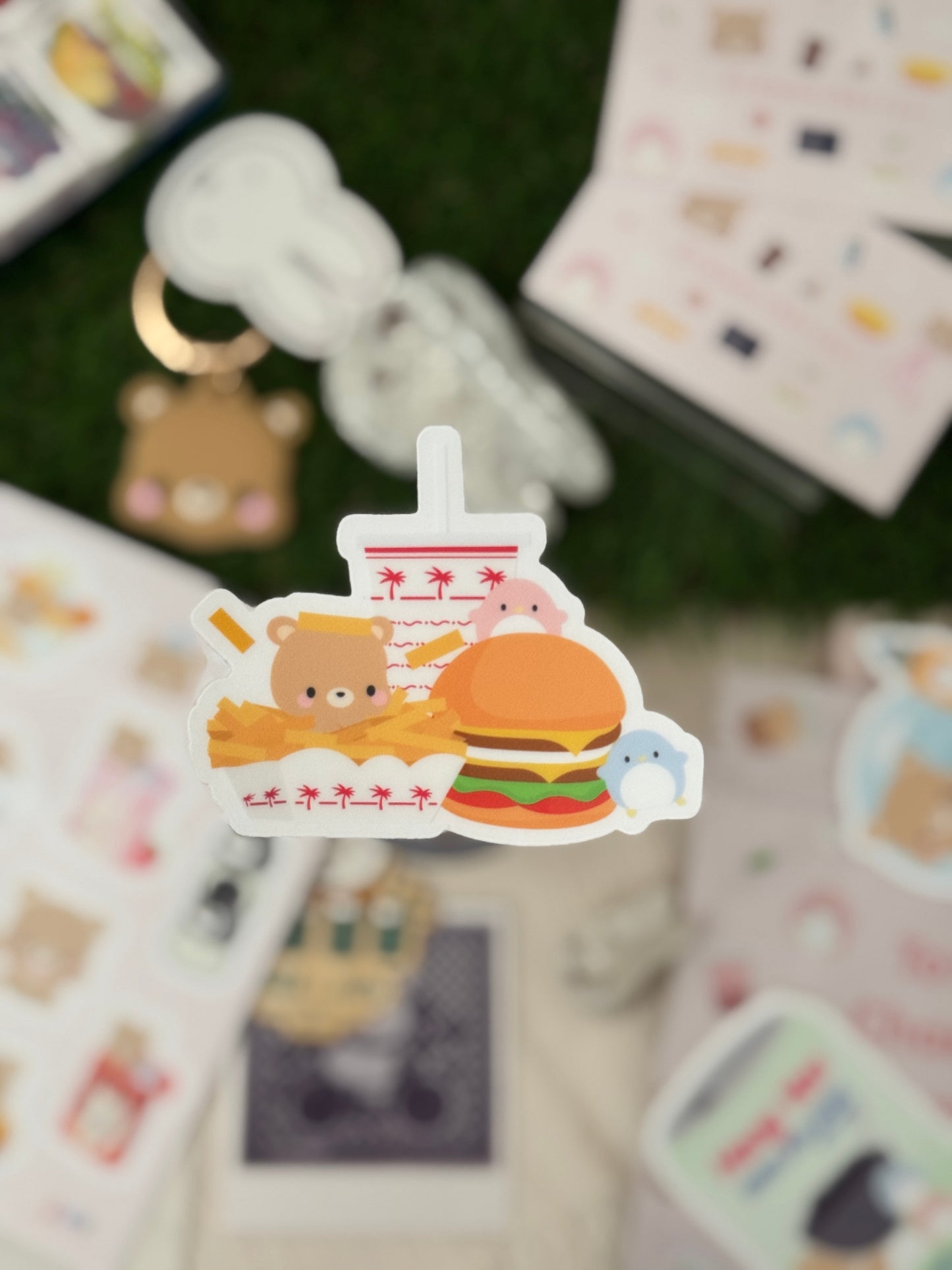 In-n-Out Double Double Meal Clear Vinyl Sticker
