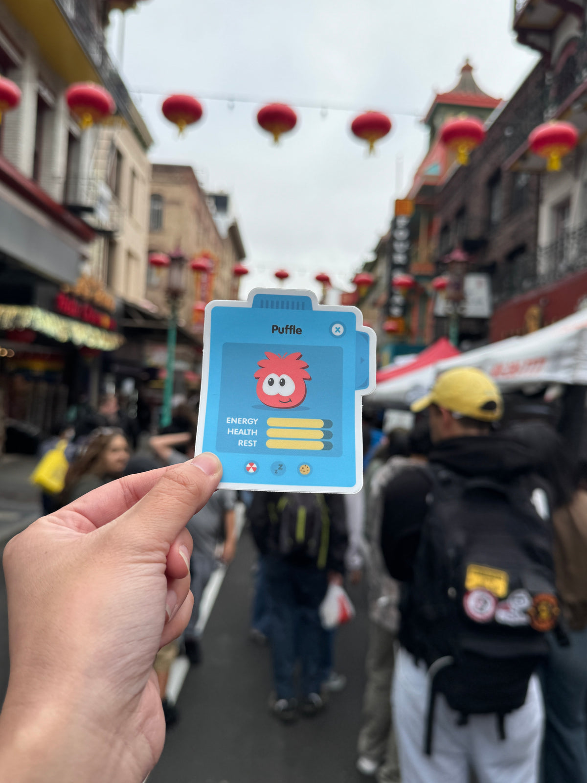 Club Penguin Red Puffle Vinyl Sticker