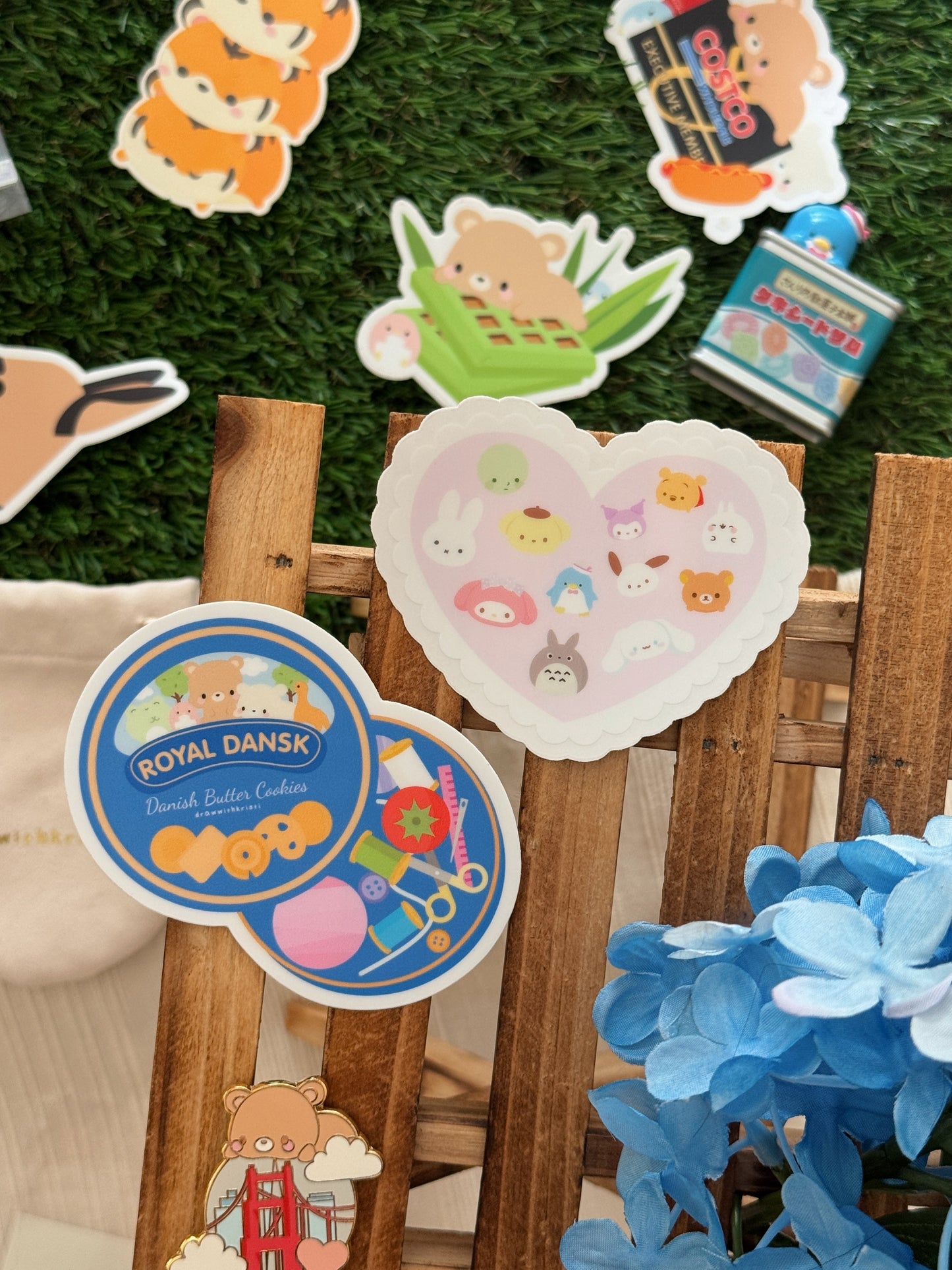 Character Heart/Sewing Kit Vinyl Sticker