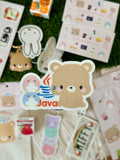 Lập trình Java Nhãn dán Vinyl trong suốt - Kẹo bơ cứng, Bơ và Bloo | Quà tặng dành cho Lập trình viên, Nhà phát triển, Lập trình viên | Khoa học Máy tính | Nhà phát triển web
