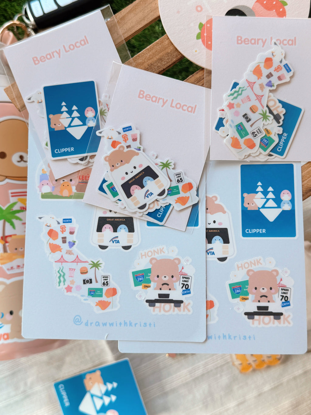 Beary Local Sticker Sheet (Handmade)