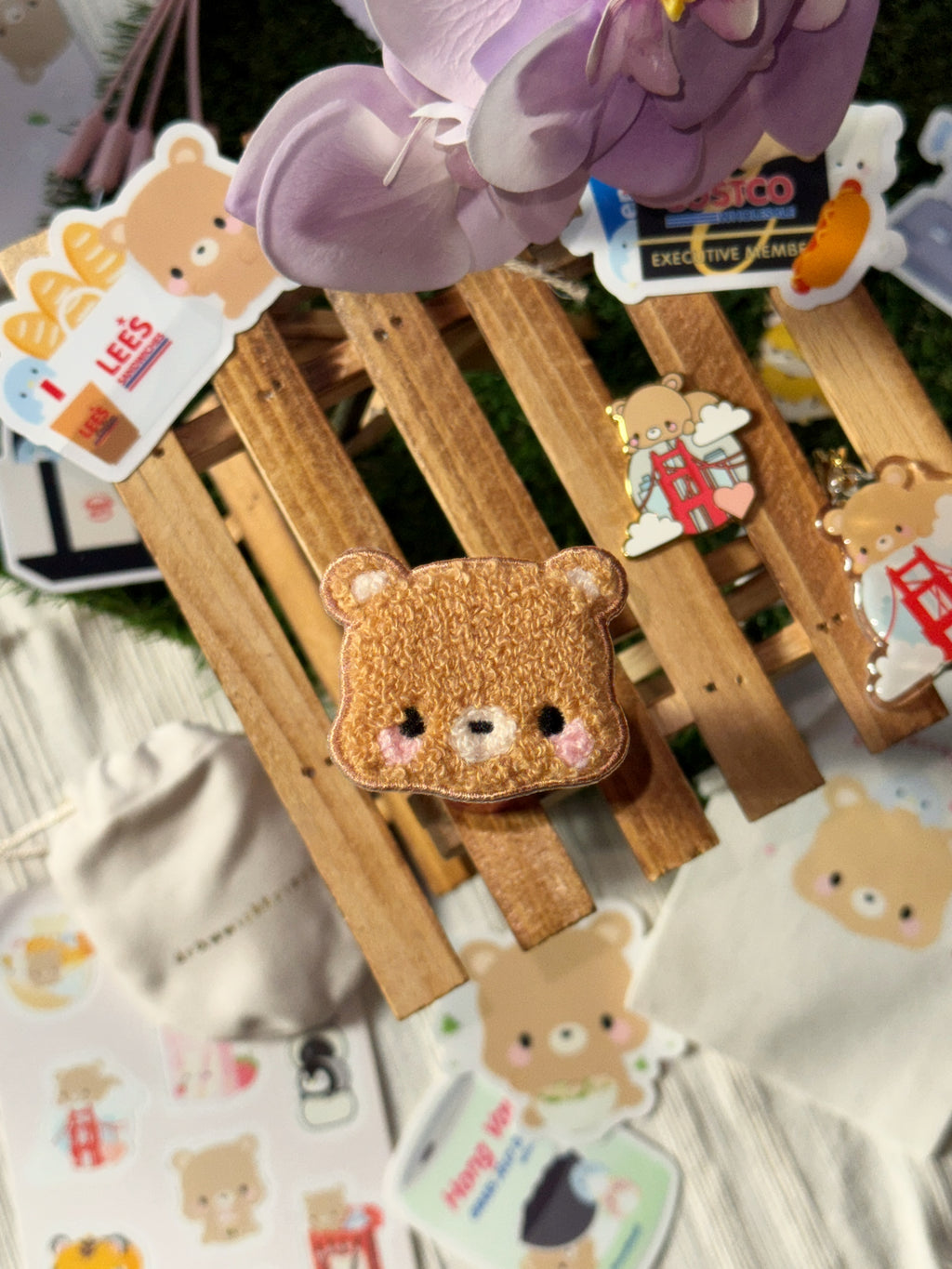 Brown Bear Iron-On Patch (Toffee)