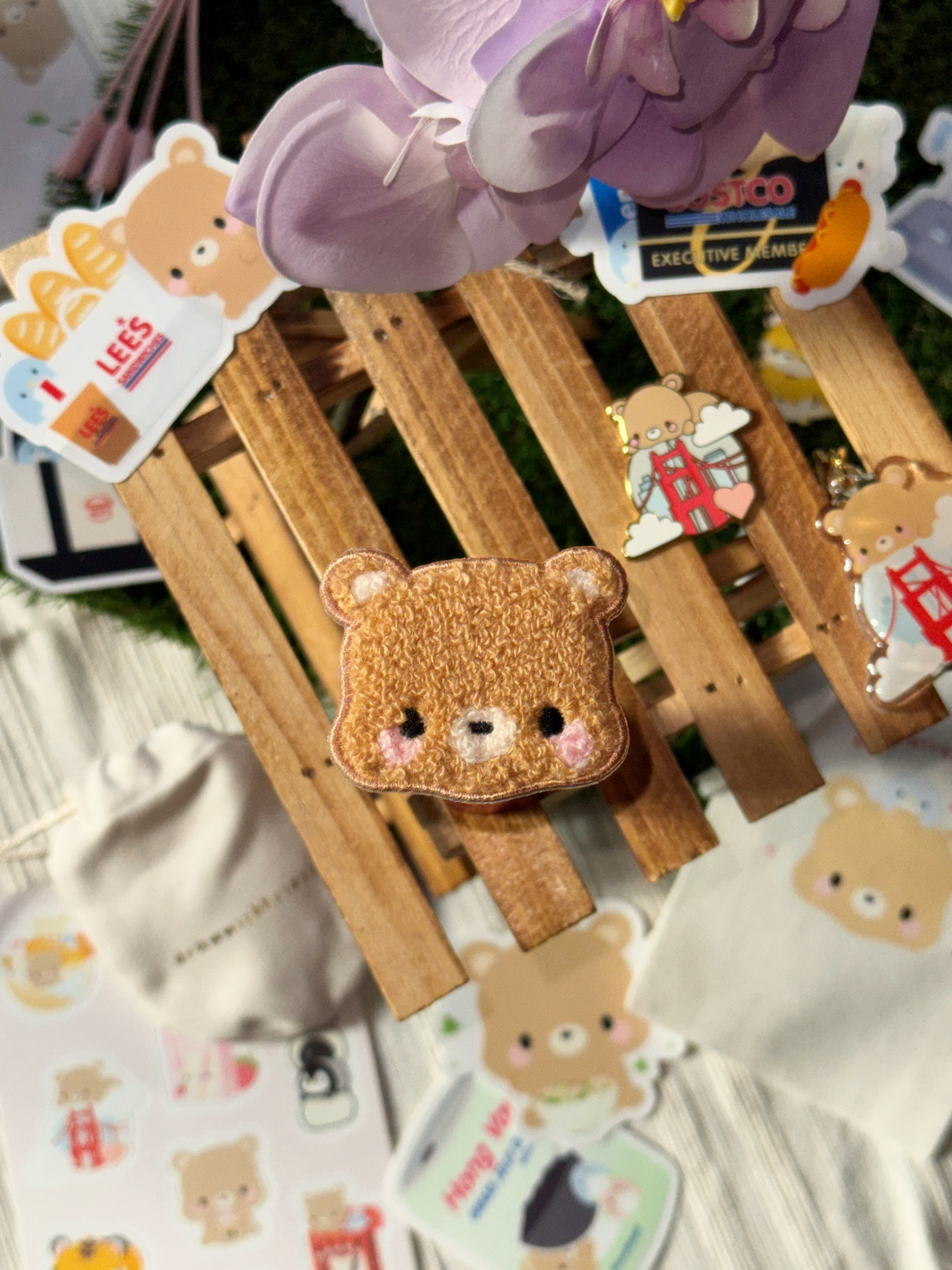 Brown Bear Iron-On Patch (Toffee)