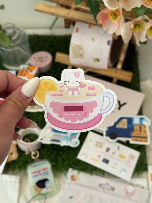 Hello Kitty Alarm Clock Sticker (Non-waterproof)