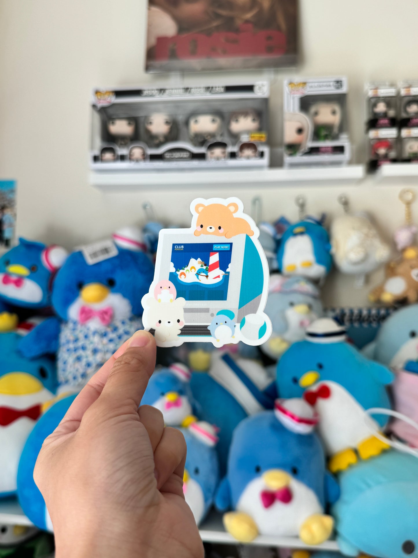 Mac G3 with Club Penguin Home Screen Vinyl Sticker